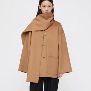 NWOT Totême Double Scarf Jacket in Camel